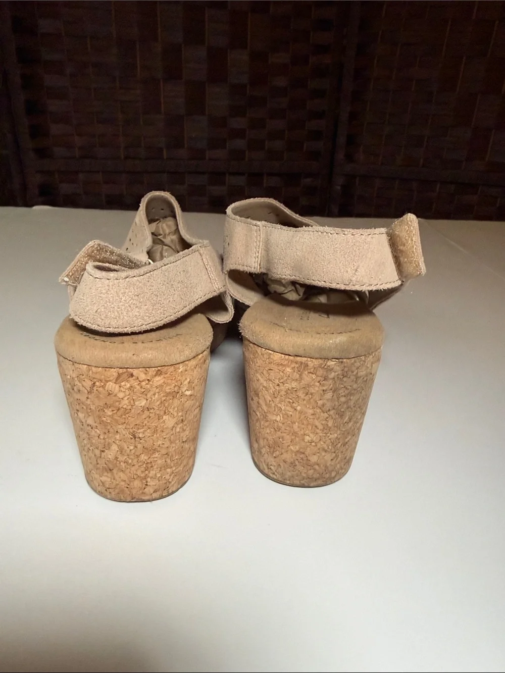 Women’s Slingback Cork Wedge Sandal - Beige